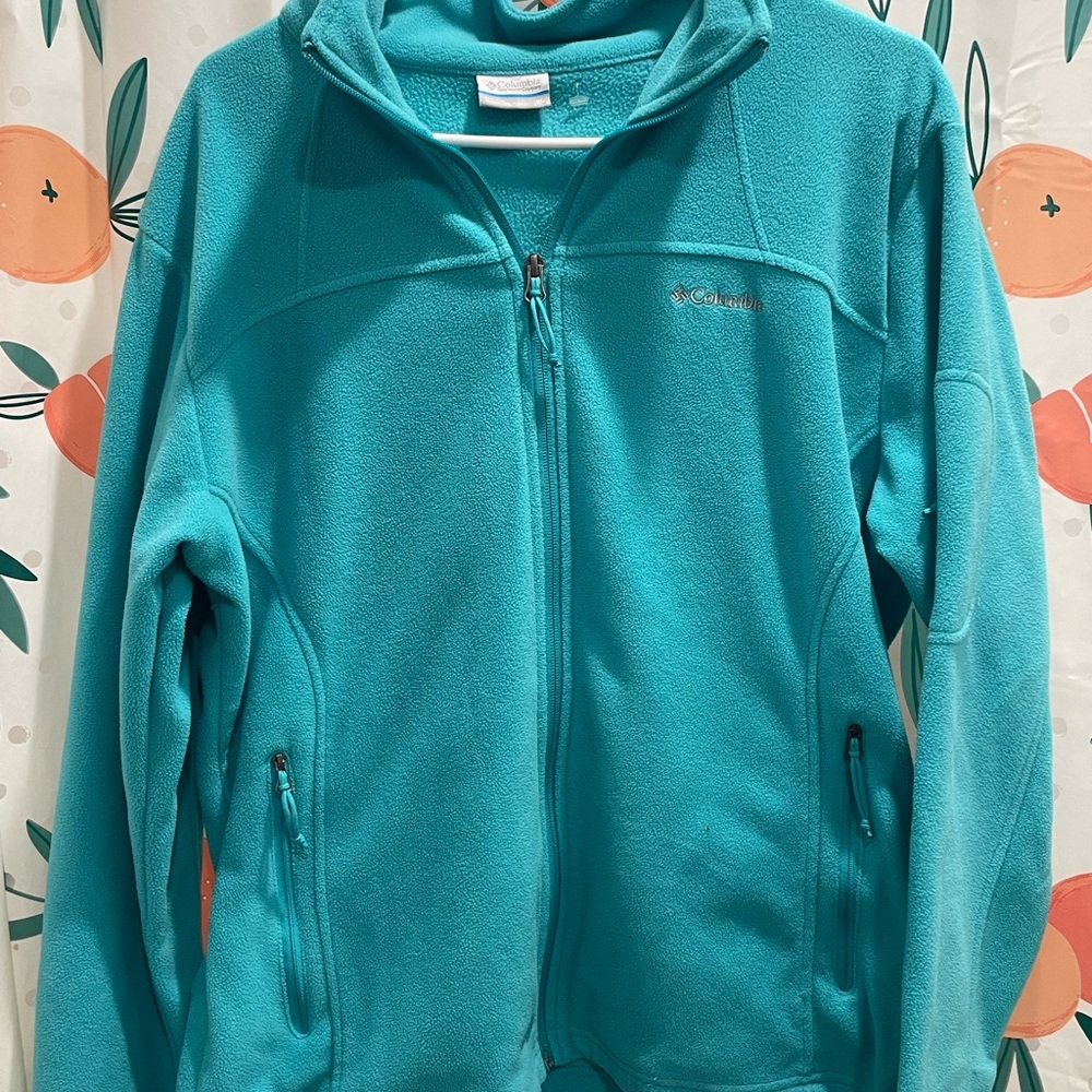 Columbia Aqua Blue Fleece Hoodie